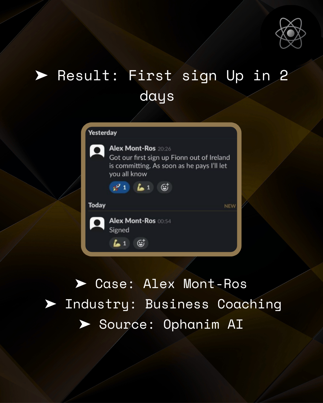 Alex Mont-Ros – First sign up in 2 days
